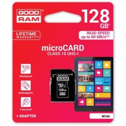 Карта памет Goodram Micro SDHC Memory Card 128GB +1ADP Class10