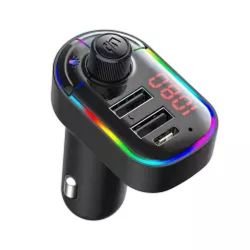 Авто Трансмитер Pasat FM RGB transmiter charger + type C C12
