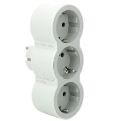 Адаптор Legrand 694518 за контакт 3х Шуко бял