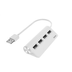 Разклонител HUB Hama 4 портов USB 2.0 480 Mbit/s  Бял-200120