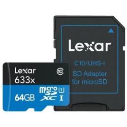 Карта памет Lexar micro SDXC 64GB 100MB/s UHS-I,A1,V30,U3
