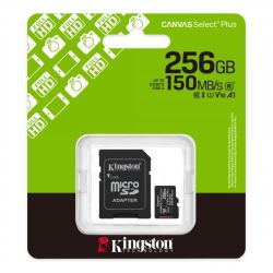 Карта памет Kingston Canvas Select Plus micro SDHC 256GB, A1, Class 10