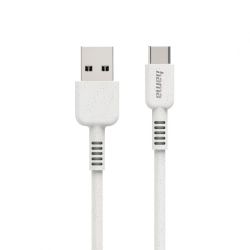 Кабел Hama 187281 ECO USB-A - USB-C 1 м бял