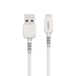 Кабел Hama 187283 ECO USB-A - Lightning 1м бял