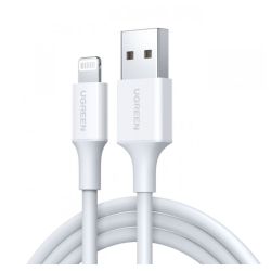 Кабел Ugreen US155 USB A/Lightining MFI, 1m, бял