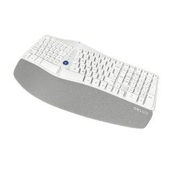 Клавиатура Delux GM901D 2.4G + BT3.0+5.0 - бяла