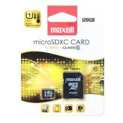 Карта памет Maxell 128GB SDXC Micro CL10 преходник