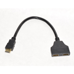 Кабел Pasat HDMI A PLUG TO 2 X HDMI F 0.3m
