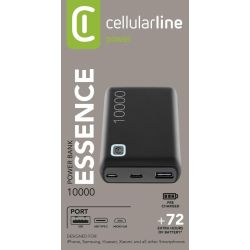 Батерия Cellular line Външна батерия ESSENCE 10000 mAh черена