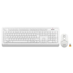 Клавиатура A4 FG1012 + мишка бяла