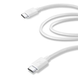 Кабел Cellular line Кабел данни USB-C - USB-C 2м бял