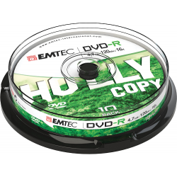 DVD Emtec -R 4.7GB Cakebox 10