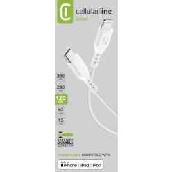 Кабел Cellular line Кабел данни USB C към Lightining 1.2 м