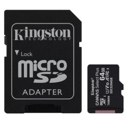 Карта памет Kingston Canvas Select plus microSDXC 64GB A1,Class 10