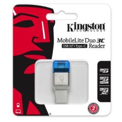 Четец за карти Kingston MOBILELITE DUO 3C, USB 3.1 + TYPE-C CARD READER