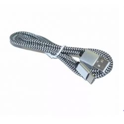 Кабел Mw Cable TEXTILE USB 3.1 Type C/ USB A Black/Wh 1m