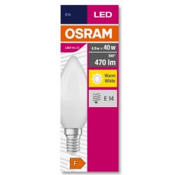 Лампа Osram CLB40 4.9W/827/470lm LED E14 топла