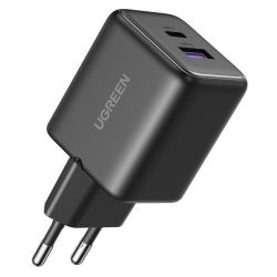 Зарядно устройство Ugreen X516 220V, 1xUSB-C,1Xusb A, 30W mini Черно