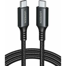 Кабел Ugreen US567 USB-C/USB-C, 3A, плетен, 1m.