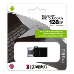 USB Flash Drive Kingston MicroDuo3 G2 OTG 128GB USB 3.2