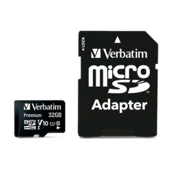 Карта памет Verbatim Micro SDHC 32GB CL 10 с адаптер