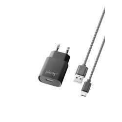 Зарядно устройство Ploos PL 220V USB-C, 2A черно