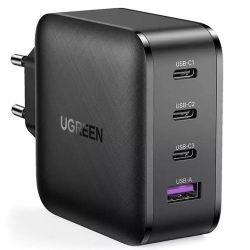 Зарядно устройство Ugreen CD224 220V 3xUSB-C,1xUSB, 65W
